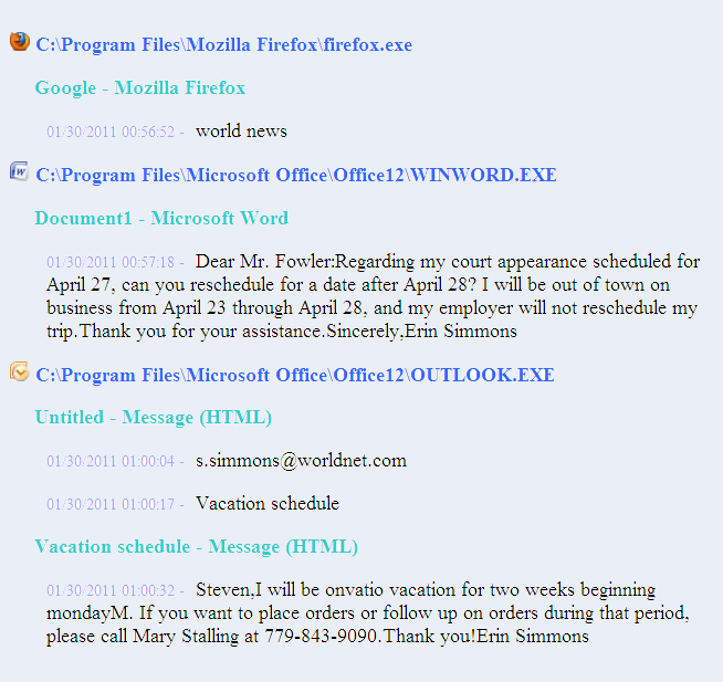 LightLogger Keylogger Tastetryk Viewer
