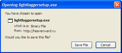 LightLogger Keylogger Gem som Dialog