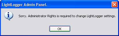 LightLogger Keylogger Ingen Administrator rettigheder