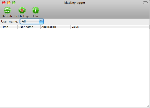 Mac Keylogger Dialogboksen