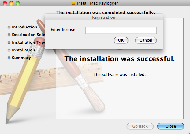 Registrering Mac Keylogger